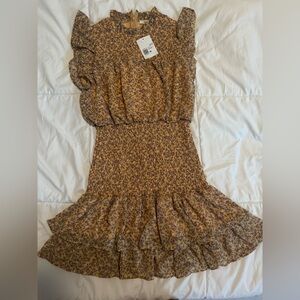 Forever 21 Floral Mini Dress - Brown and Black